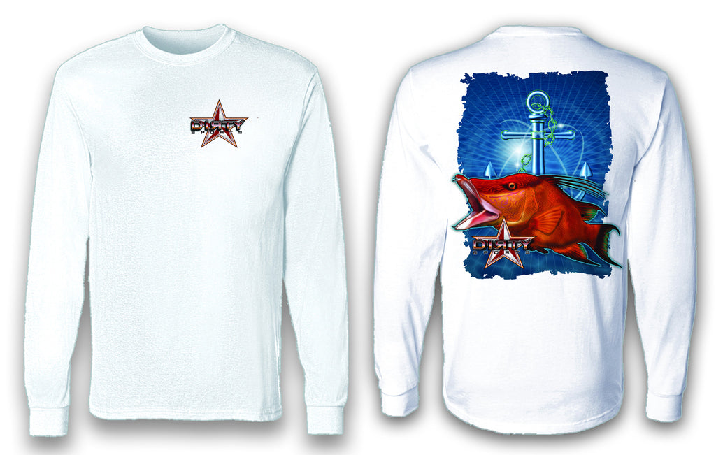 Hog Fish, Anchor Series - Long Sleeve Polyester Fishing Shirt