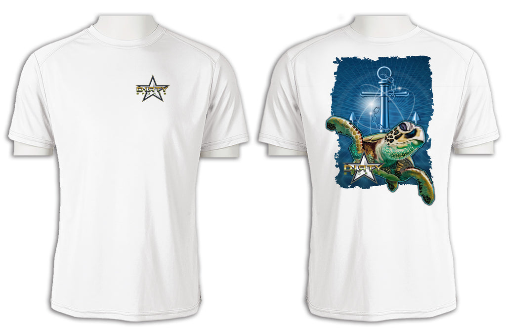 Sea Turtle, Anchor Series - Short Sleeve Polyester Shirt
