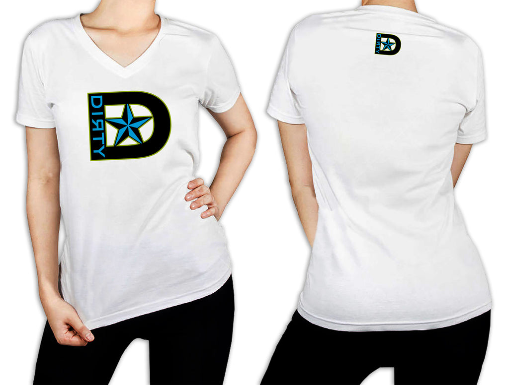 Women's White T-Shirt - D-Star Logo BLUE