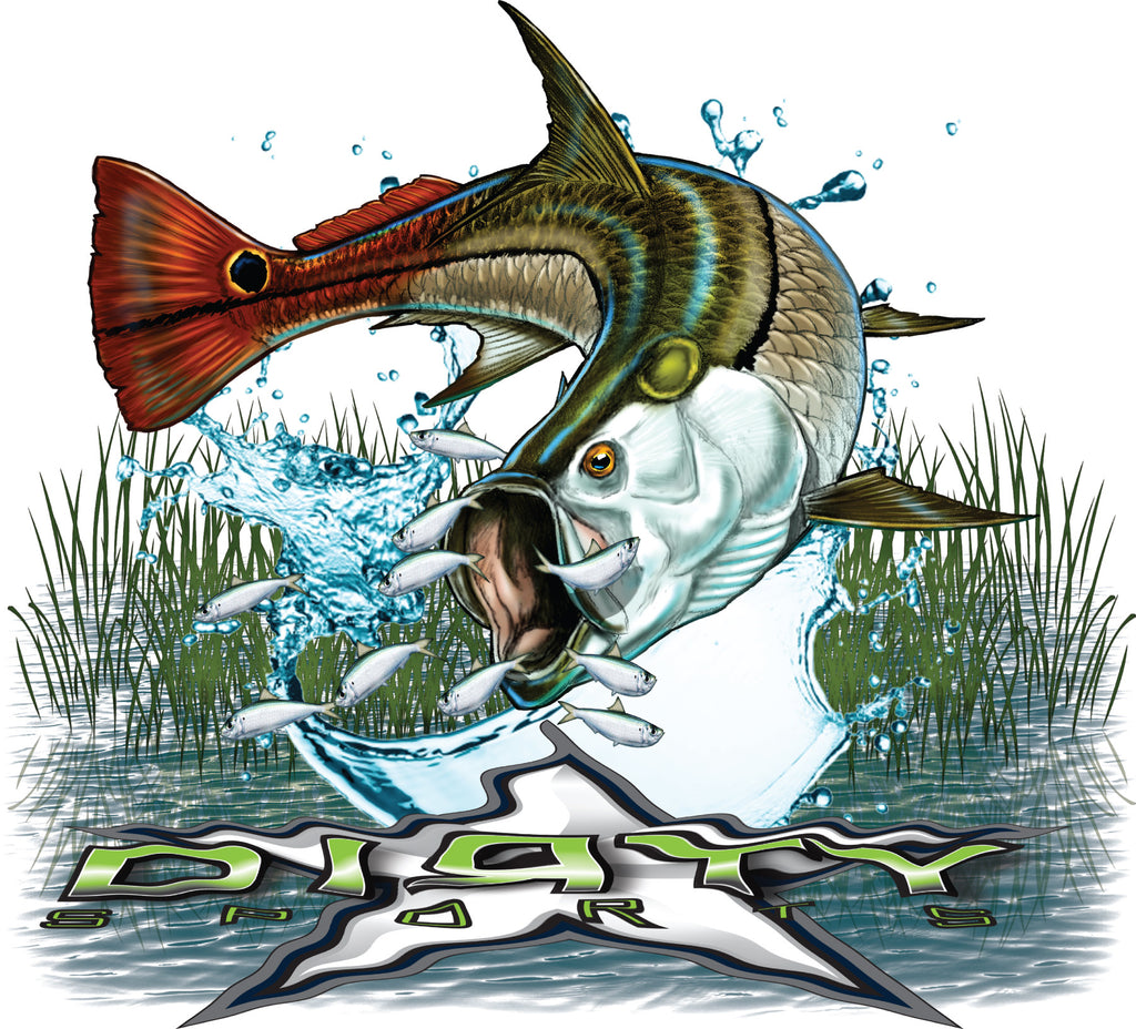 TarpRedSnook Hybrid - Long Sleeve Polyester Fishing Shirt