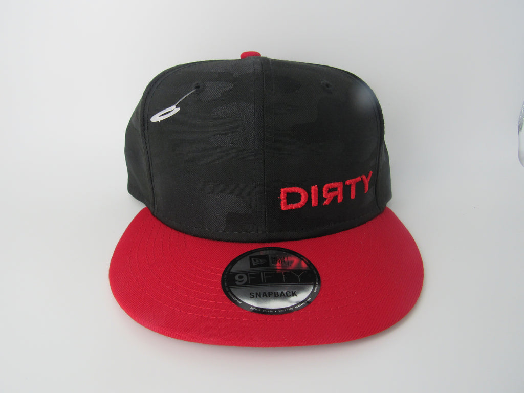 9Fifty Snap Back Black/Red with Red Dirty Font