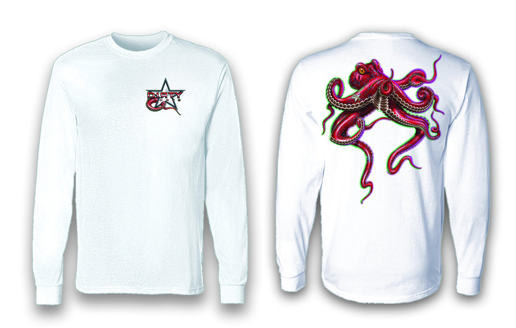 Octopus - Long Sleeve Polyester Fishing Shirt