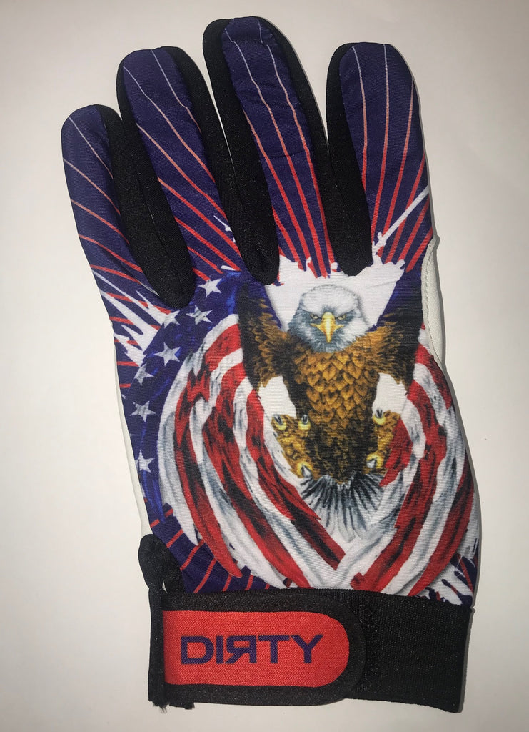 Dirty Sports, Batting Gloves - Patriotic Eagle