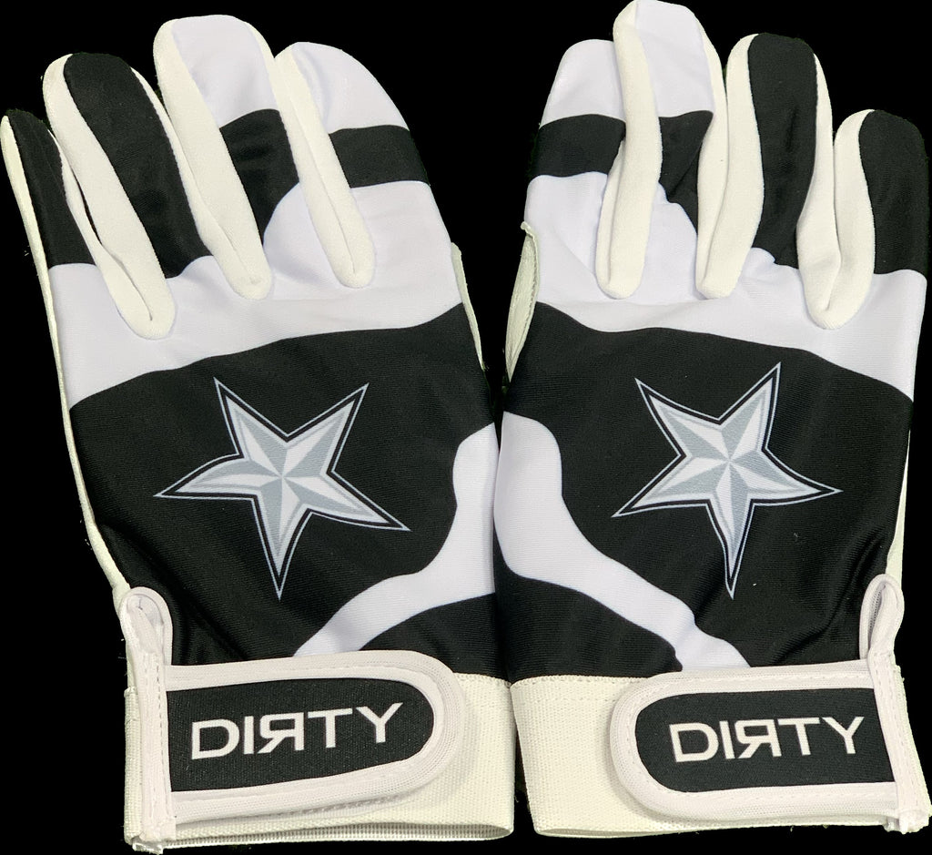 DIRTY SPORTS, BATTING GLOVES - BLACK