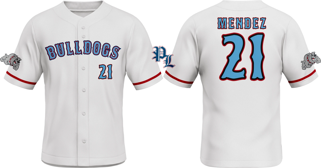 Bulldogs Full Button Baseball Jersey