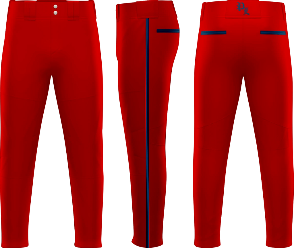 Bulldogs Red Long Baseball Pant