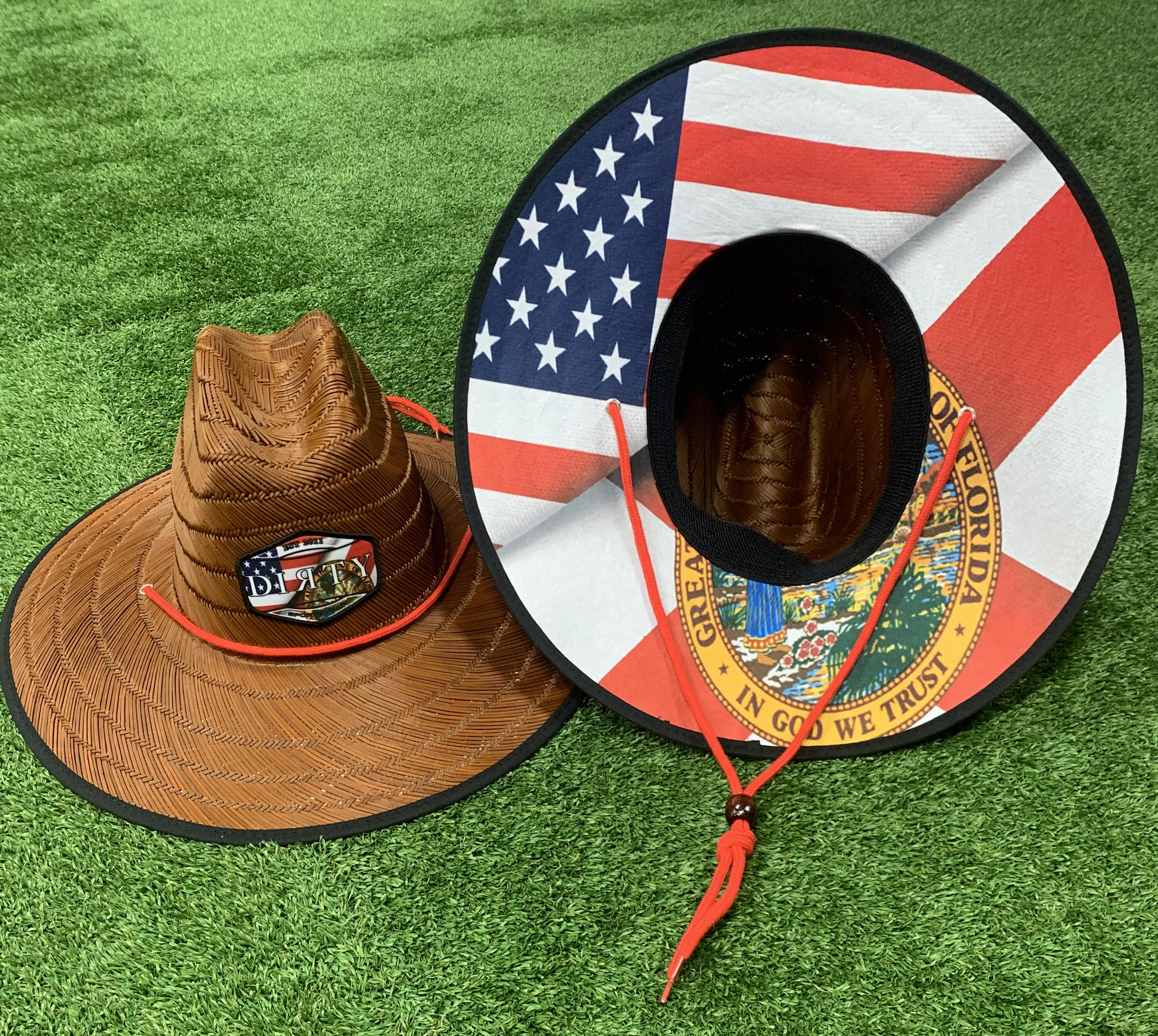 FLAG STRAW HAT Dirty Sports Wear - Main Image