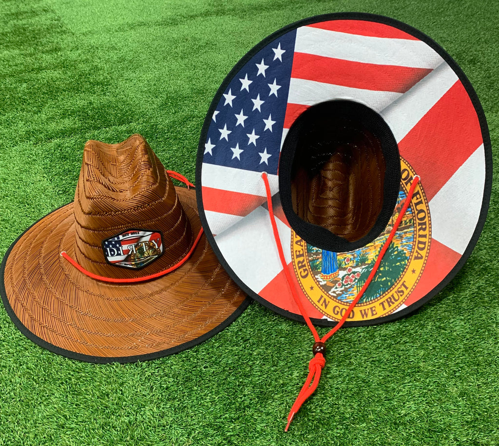 FLAG STRAW HAT