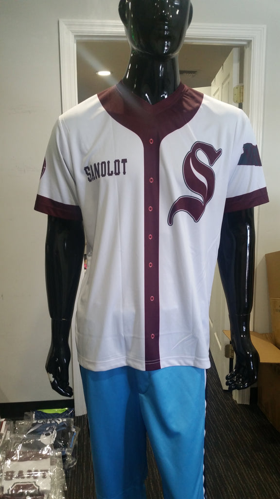 Sandlot, Faux Button Up - Custom Full-Dye Jersey
