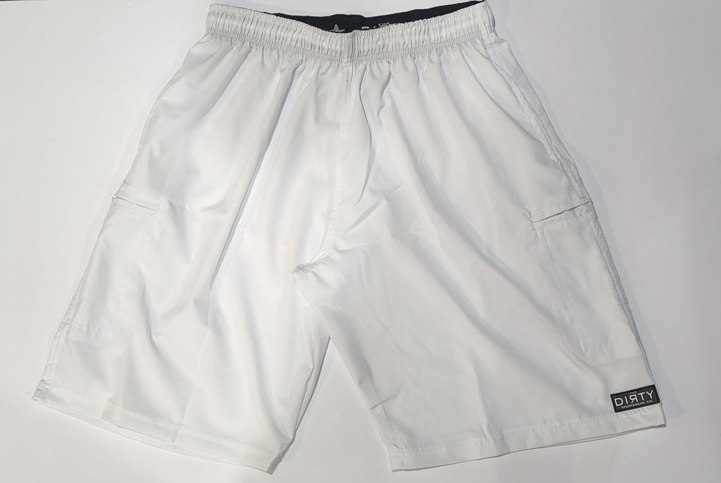 Dirty Sports, 4 Way Stretch Patch Logo -  White