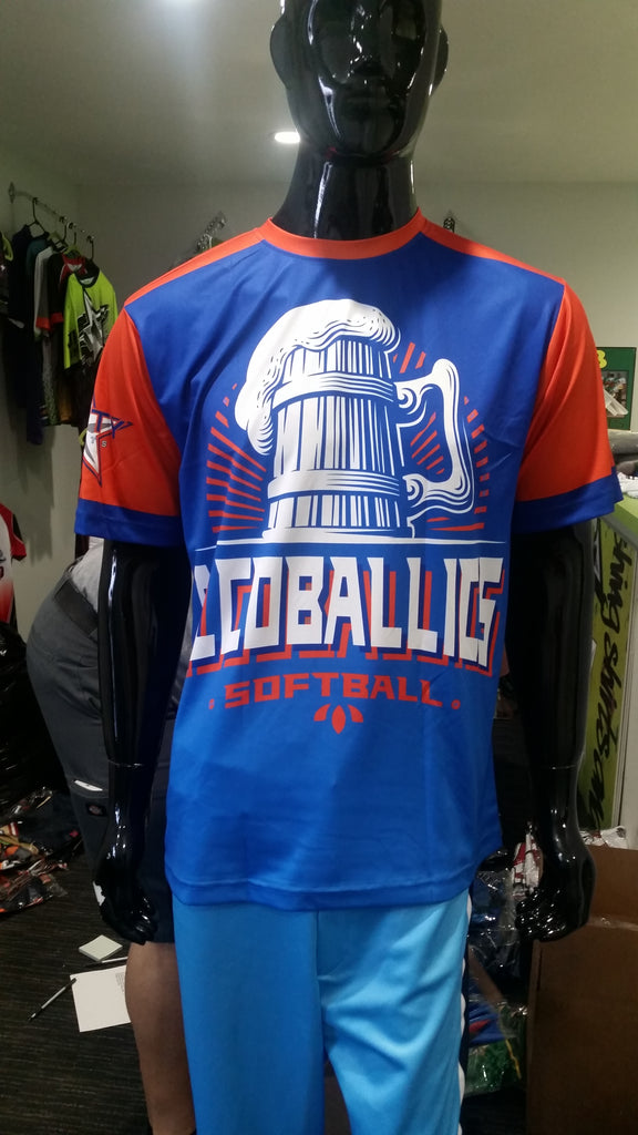 Alcoballics Softball, Blue - Custom Full-Dye Jersey