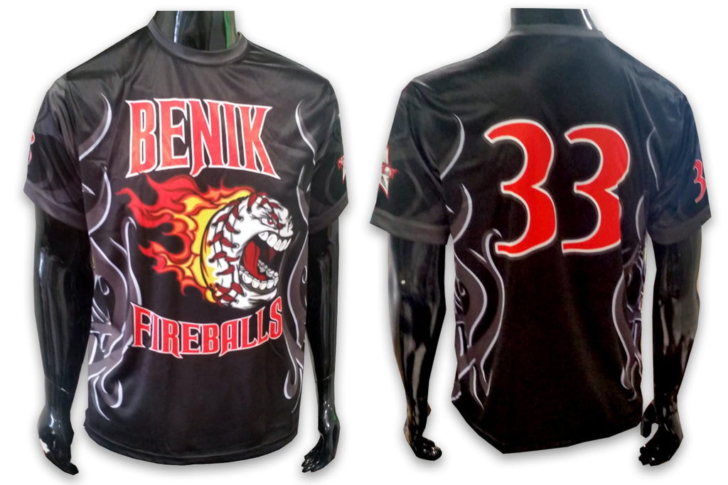 Benik FIREBALLS Black - Custom Full-Dye Jersey