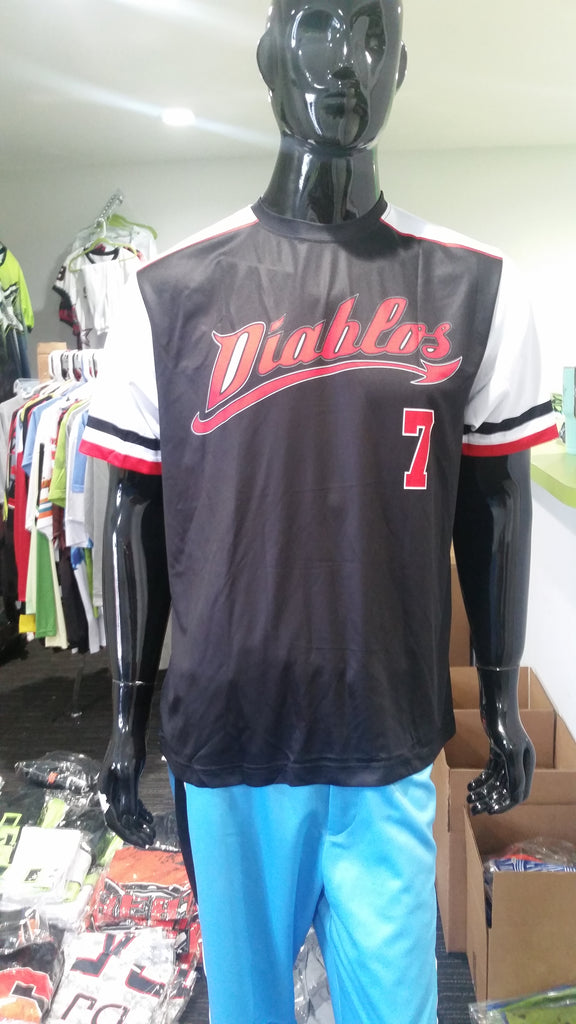 Diablos, Black - Custom Full-Dye Jersey