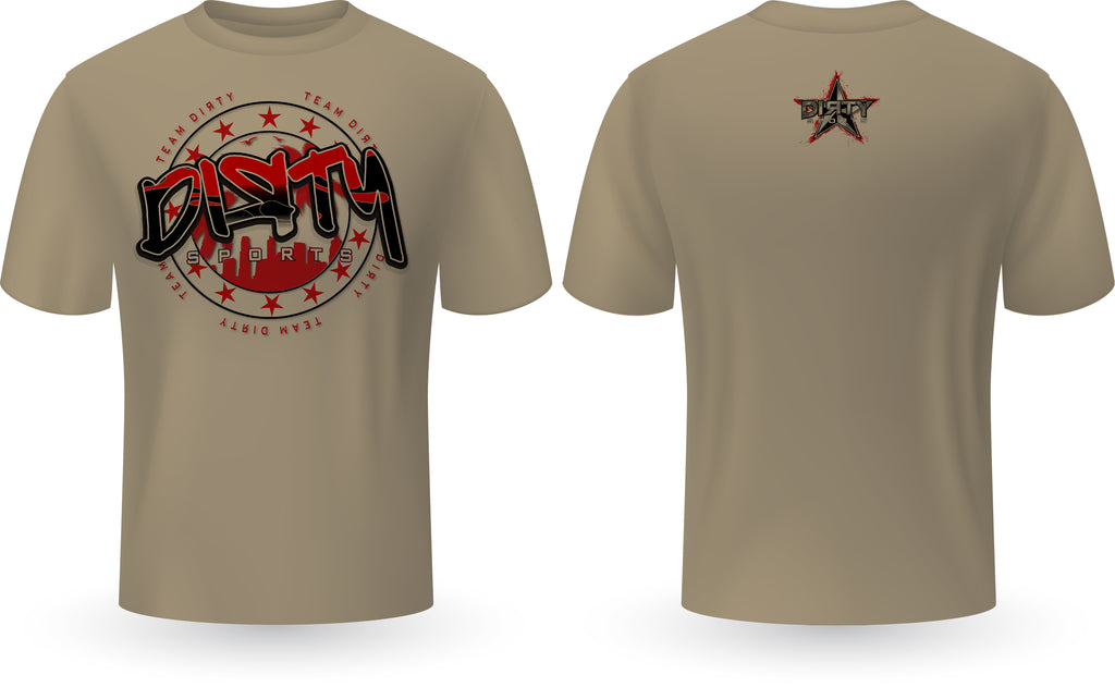 Dirty Skyline, RED - PartialDye Streetwear