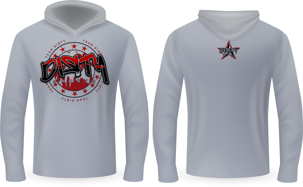 Dirty Skyline, RED - PartialDye Streetwear