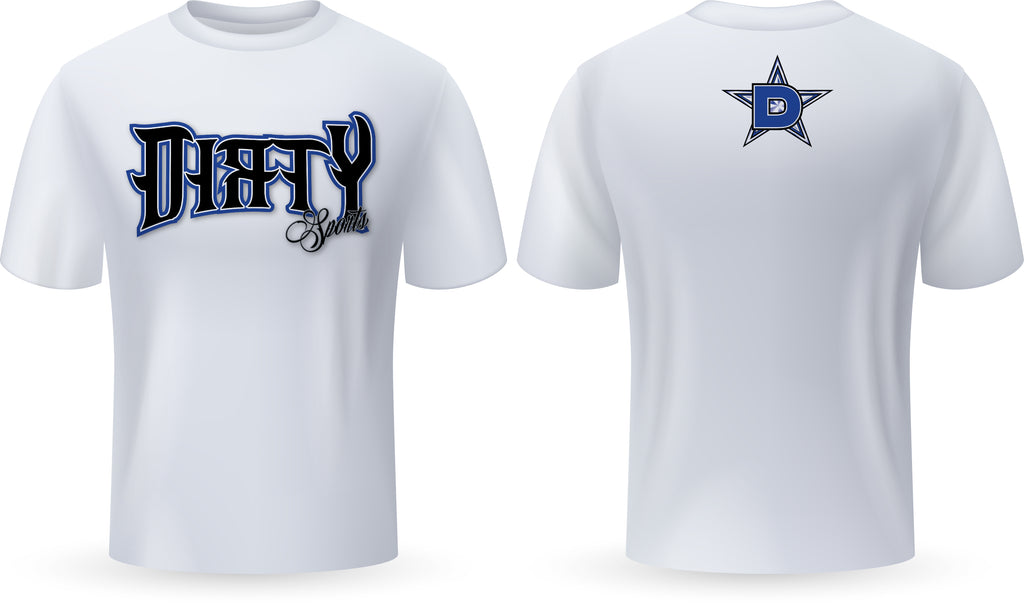Copy of Dirty Sports, Spiked Text, BLUE - PartialDye Streetwear