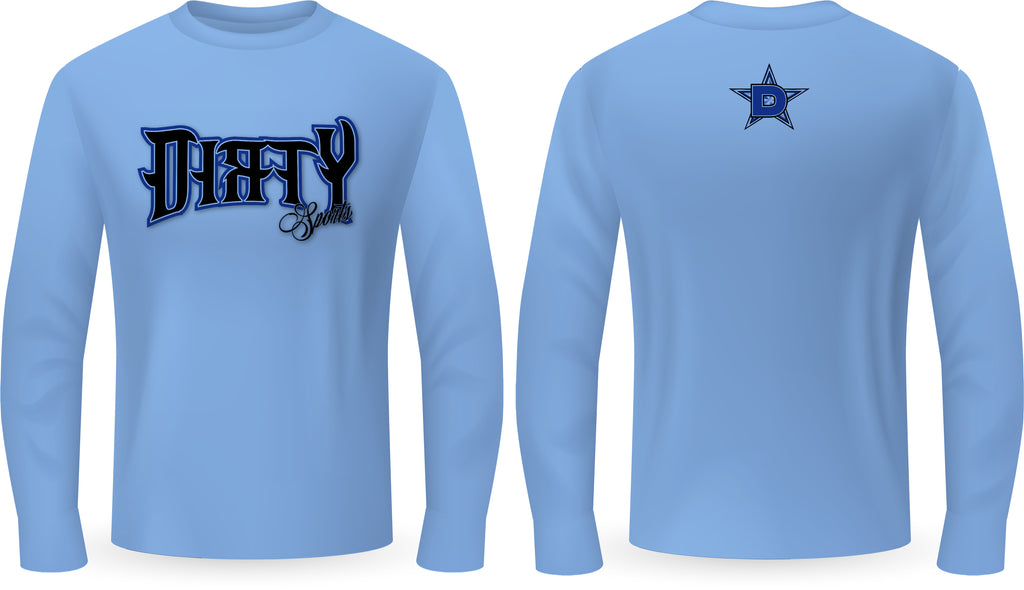 Copy of Dirty Sports, Spiked Text, BLUE - PartialDye Streetwear