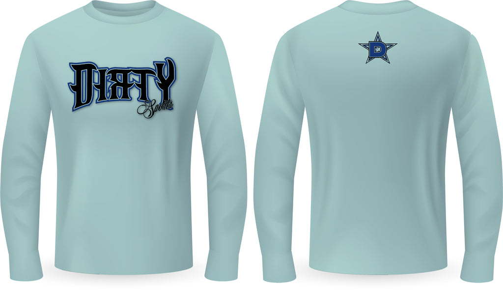 Copy of Dirty Sports, Spiked Text, BLUE - PartialDye Streetwear