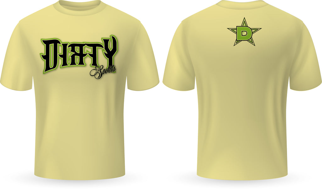Dirty Sports, Spiked Text, GREEN - PartialDye Streetwear