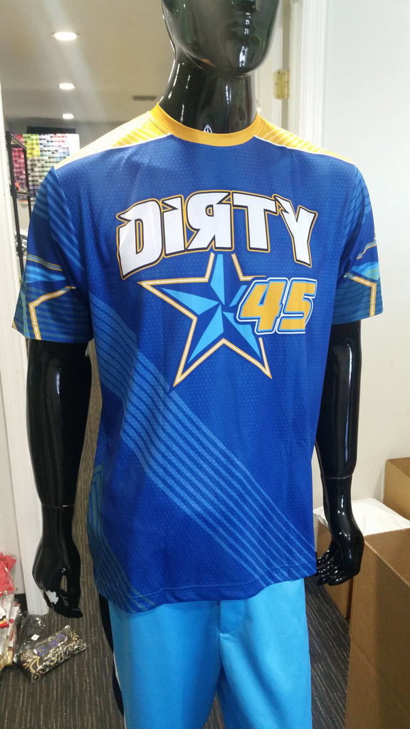 Dirty 45; Blue - Custom Full-Dye Jersey