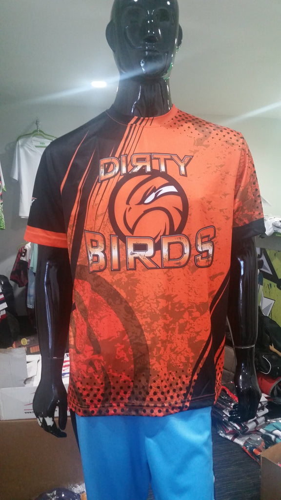 Dirty Birds, Orange Grunge - Custom Full-Dye Jersey
