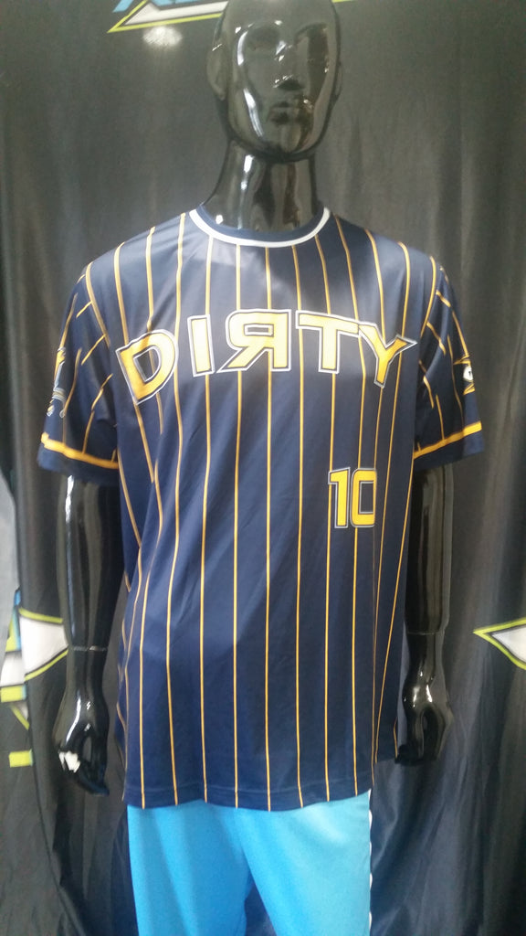 Dirty Sports, Yellow Stripes - Custom Full-Dye Jersey