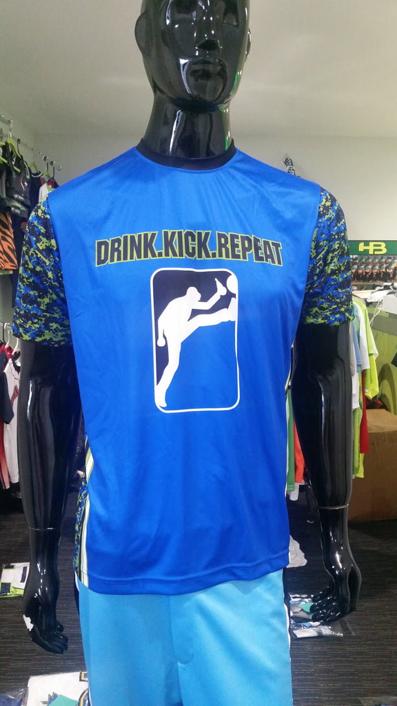 Drink, Kick, Repeat; Kickball - Custom Full-Dye Jersey