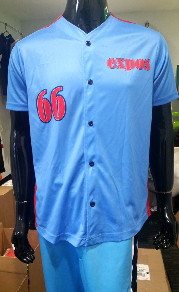 Expos; Button-Up - Custom Full-Dye Jersey