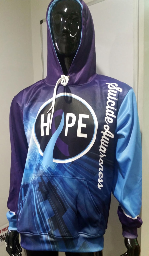 Hope, Suicide Awareness, Hoodie - Custom Full-Dye Jersey