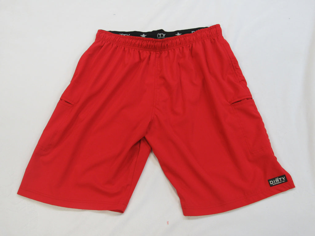 Dirty Sports, 4 Way Stretch Patch Logo - Red