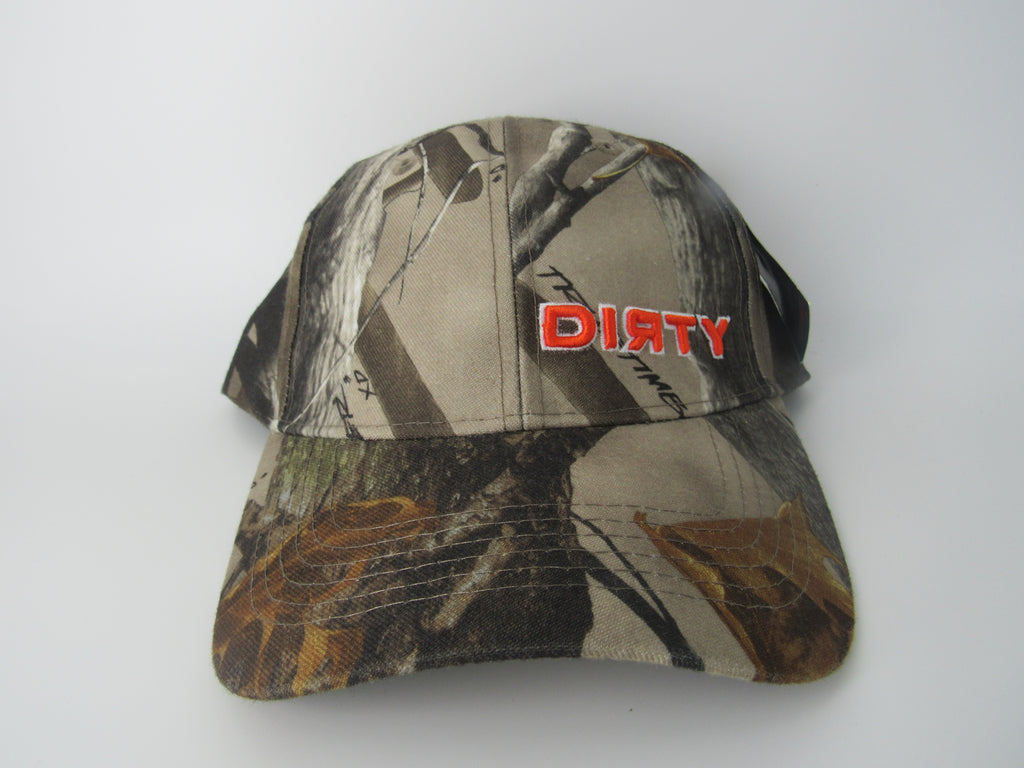 Pacific 690c Snap Back Hat - Camo with  Orange Dirty Font