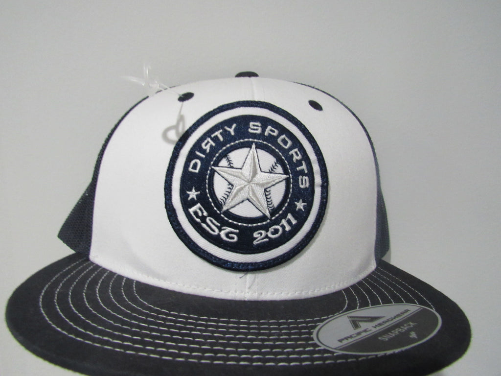 Navy Blue/ White with Dirty Sports Star Logo