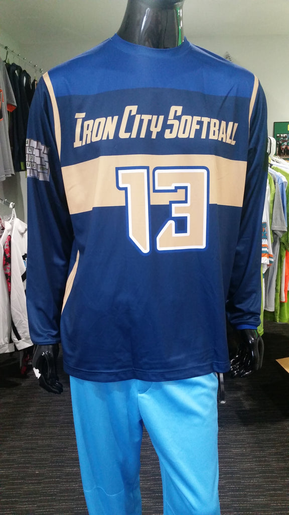 Iron City Softball; Long-Sleeve - Custom Full-Dye Jersey