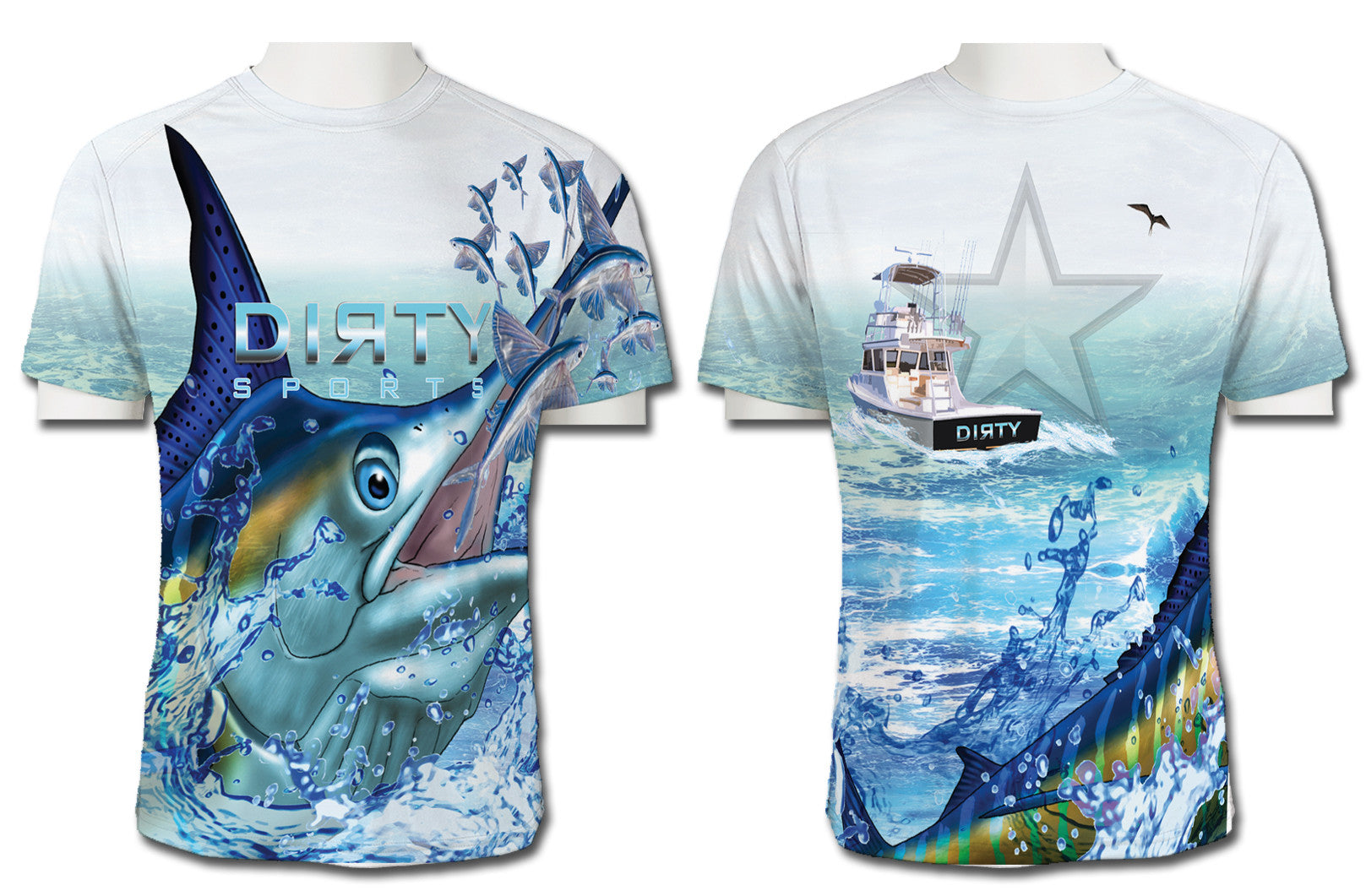 Marlin Wrap-Around with Charter - Short Sleeve Polyester Shirt - Dirty  Sports Wear