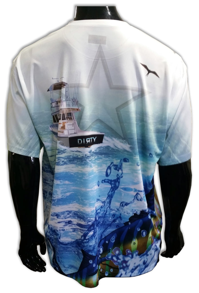 Marlin Wrap-Around with Charter - Short Sleeve Polyester Shirt