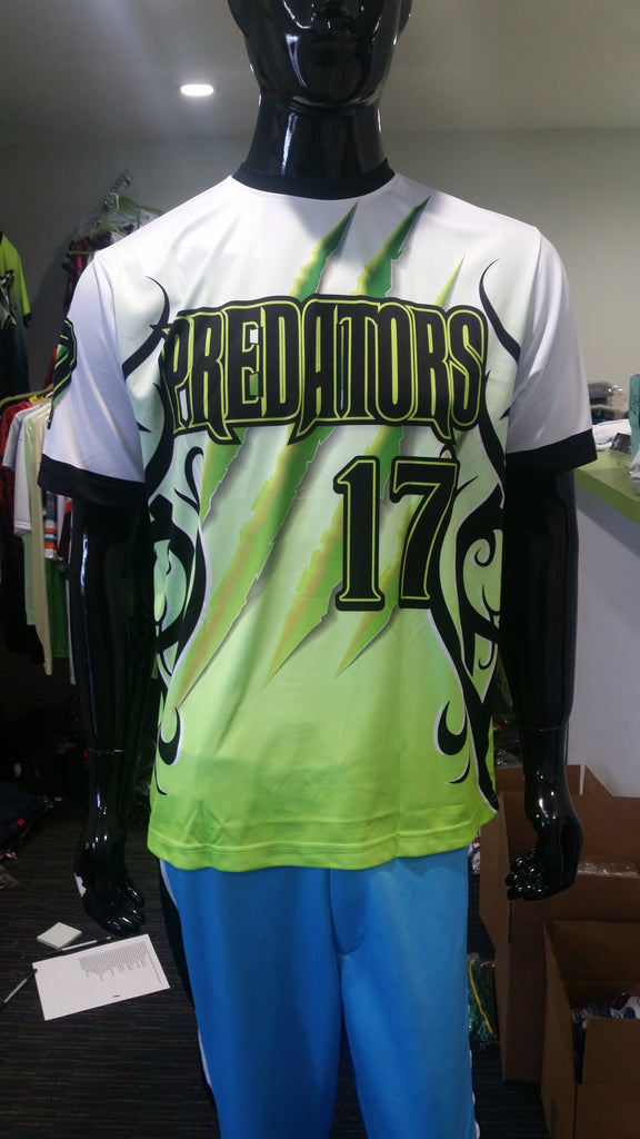 Predators, Green Tribal - Custom Full-Dye Jersey