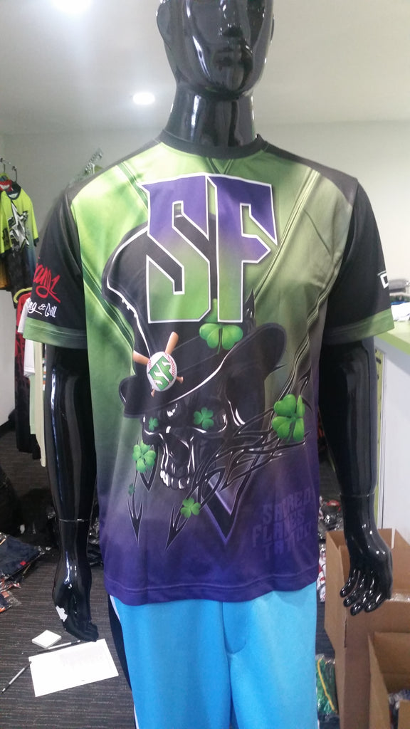 Sacred Flames Tattoo - Custom Full-Dye Jersey