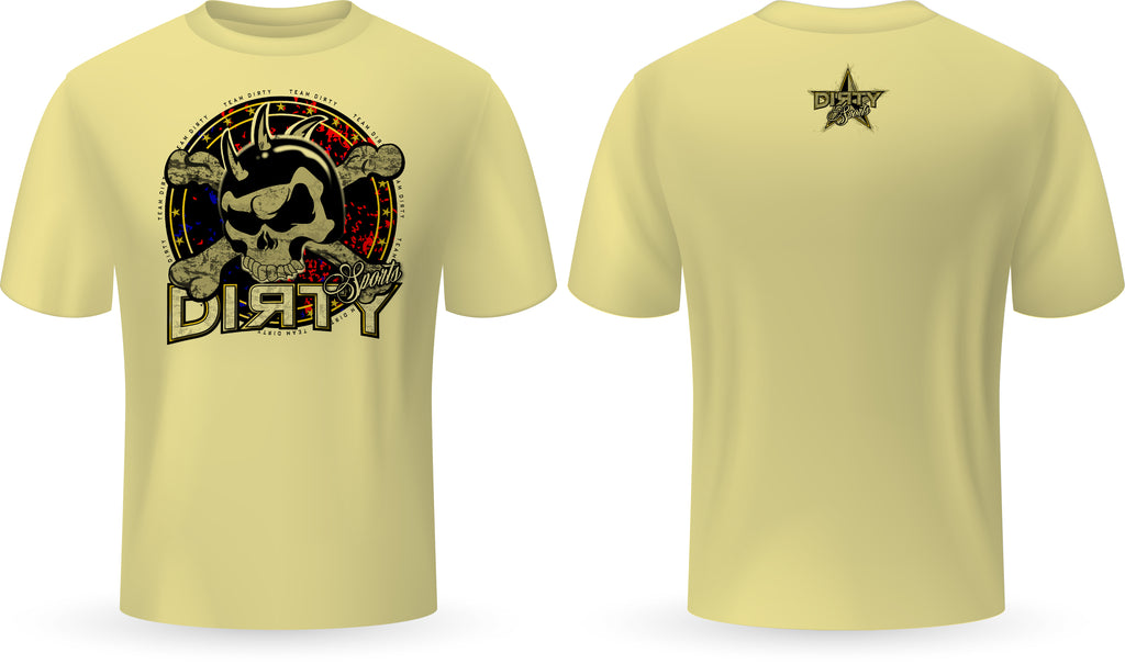 Team Dirty Spiked Grunge Skull - PartialDye Streetwear