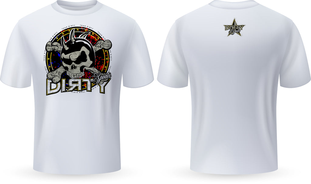 Team Dirty Spiked Grunge Skull - PartialDye Streetwear
