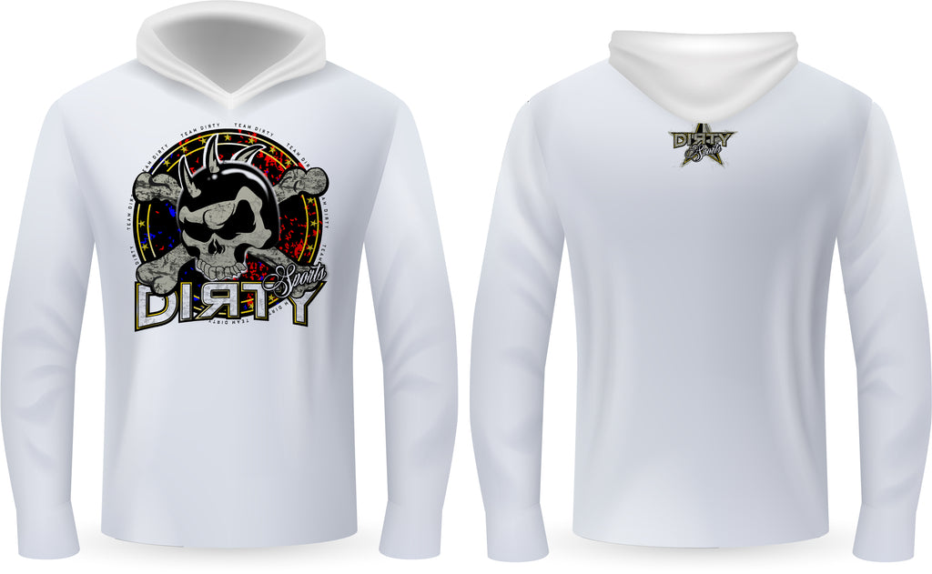 Team Dirty Spiked Grunge Skull - PartialDye Streetwear