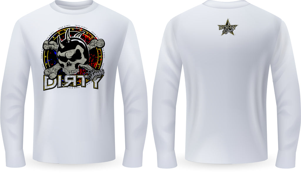 Team Dirty Spiked Grunge Skull - PartialDye Streetwear