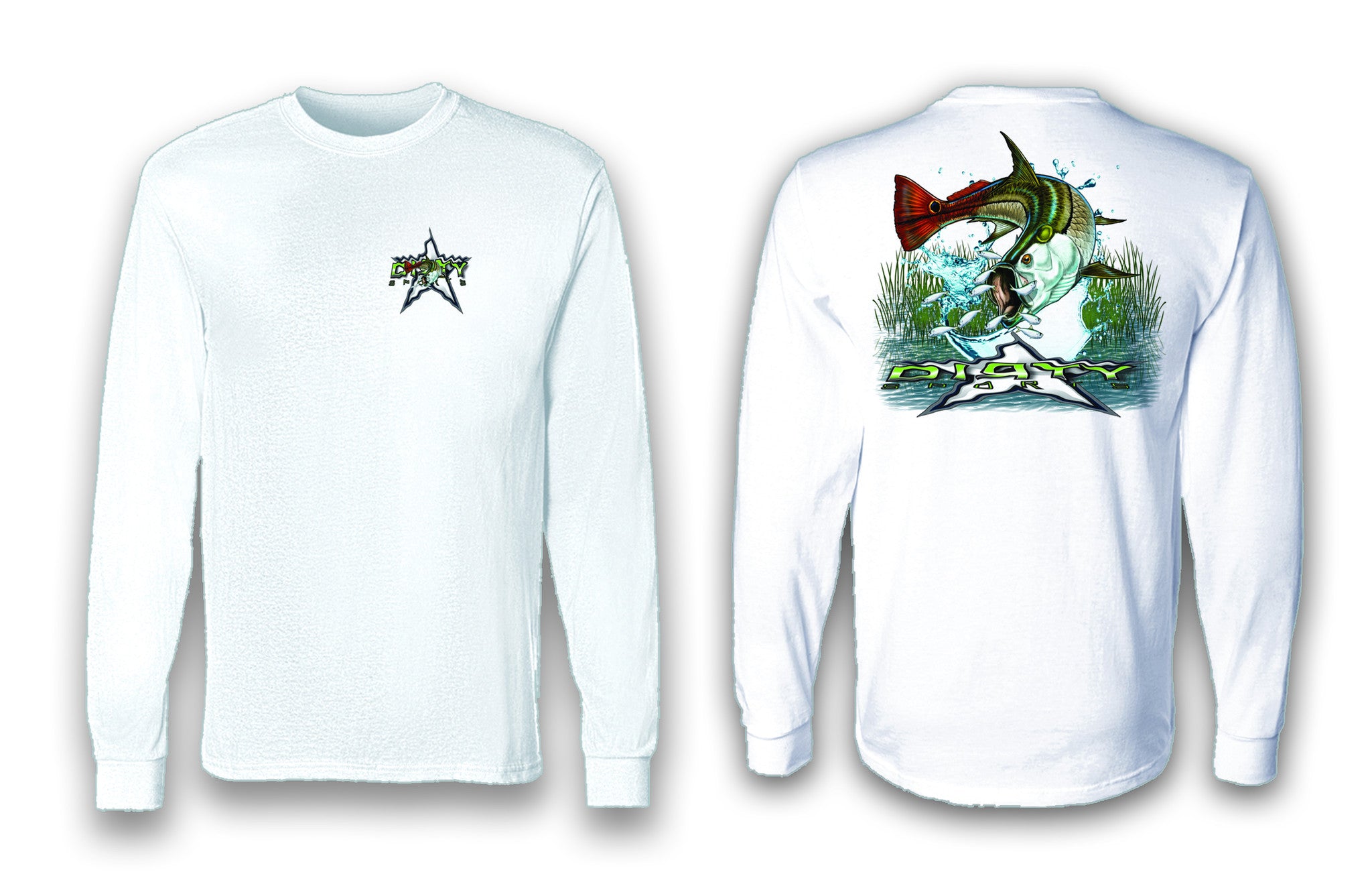 TarpRedSnook Hybrid - Long Sleeve Polyester Fishing Shirt - Dirty