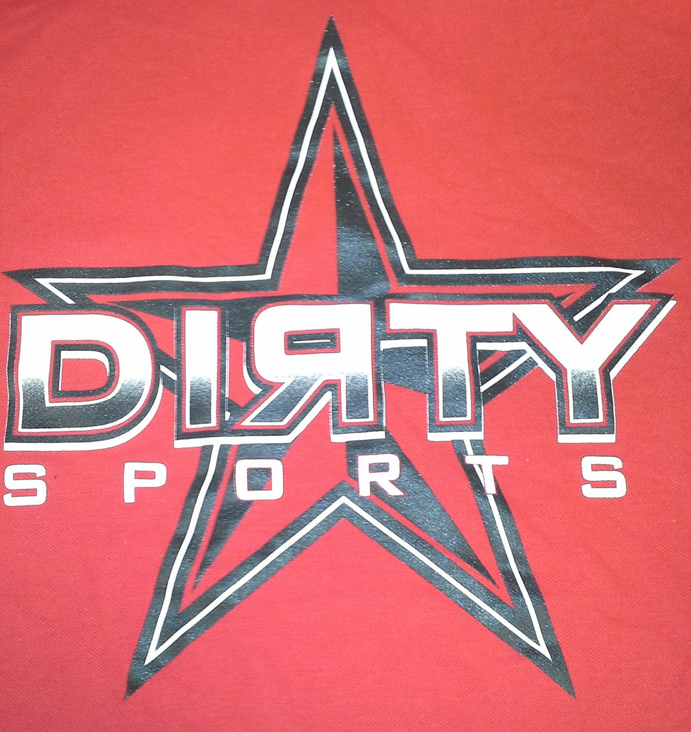 Red Polo w/Black Dirty Star on Back