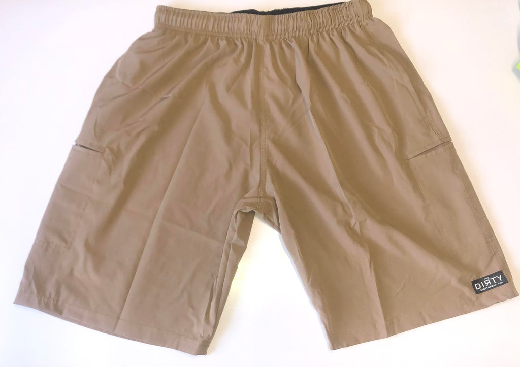 DIRTY SPORTS, 4 WAY STRETCH PATCH LOGO - TAN